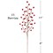 Red Holly Berry Stem Picks: Set of 12, 17-Inch, 35 Berries by Floral Home&#xAE;
